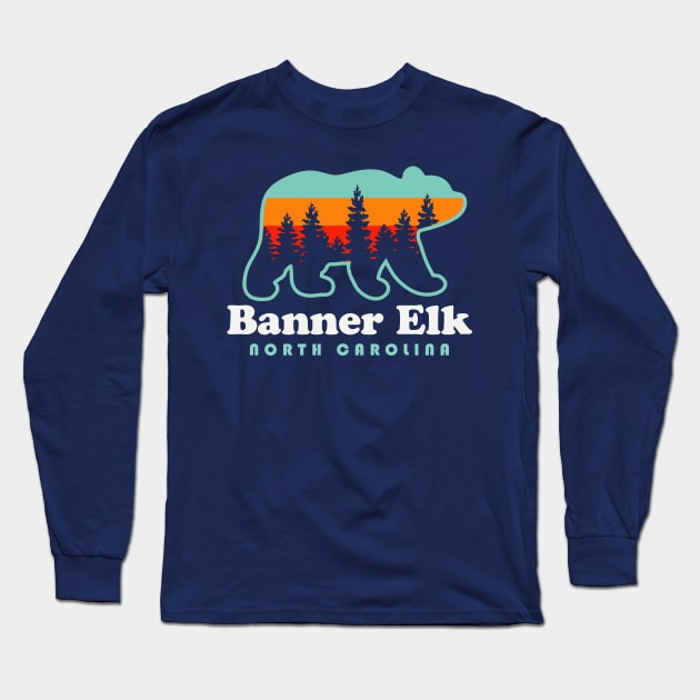 Banner Elk North Carolina Bear Souvenir Long Sleeve T-Shirt by PodDesignShop